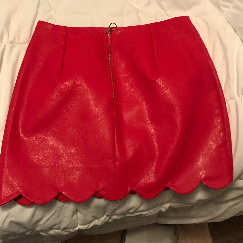 Faux leather skirt